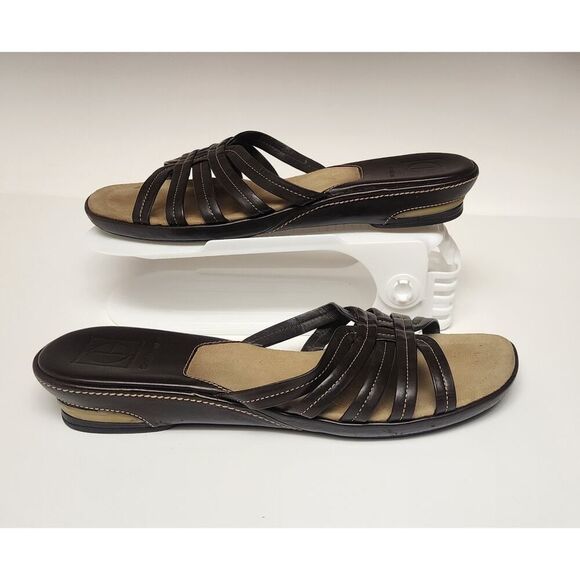 Cole Haan Air Kaitlin Women's Dark Brown Leather Slide Sandals Shoes Size 10AA - Picture 5 of 12